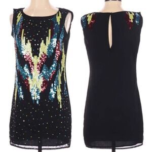Fab'rik Women's‎ Cocktail Glitter Mini Dress